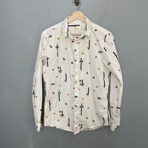 DA+PP sushi print men's button down shirt size 2 or S
